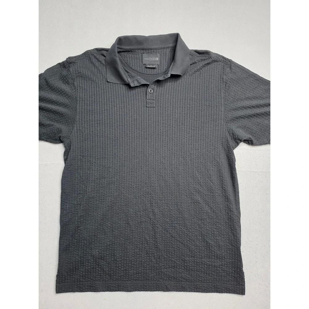 Jordan Two 3 Polo Shirt Mens XL Black‎ Cotton Textured Short Sleeve Golf Tennis